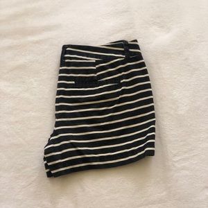 LOFT navy and white stripe short